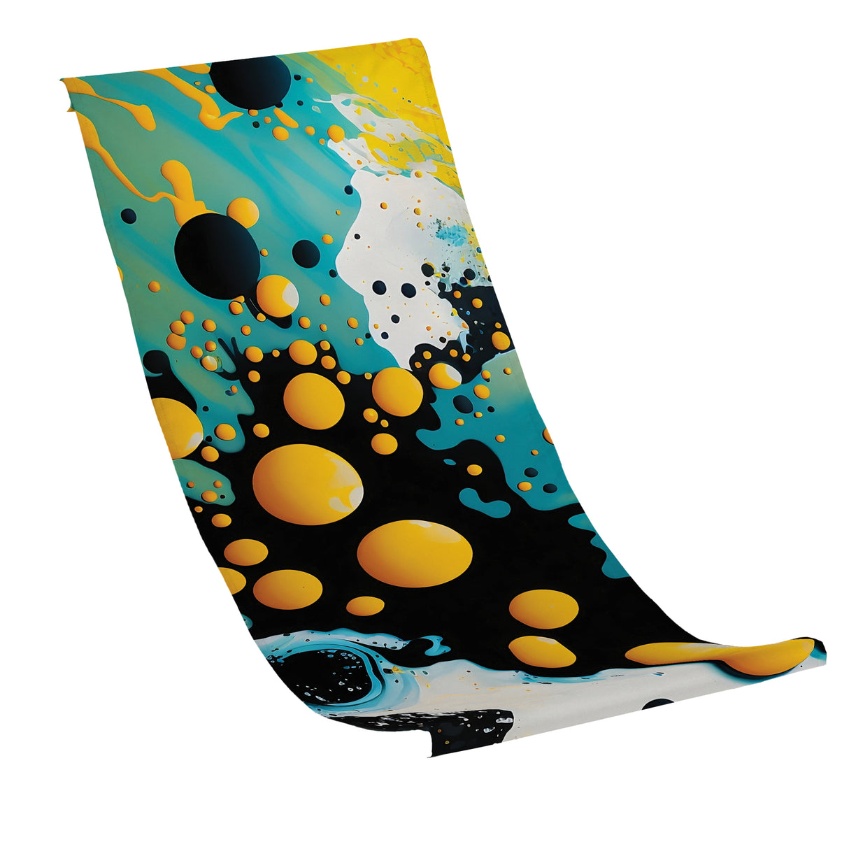 Płachta na Leżak ABSTRAKCJA ŻÓŁTE BAŃKI