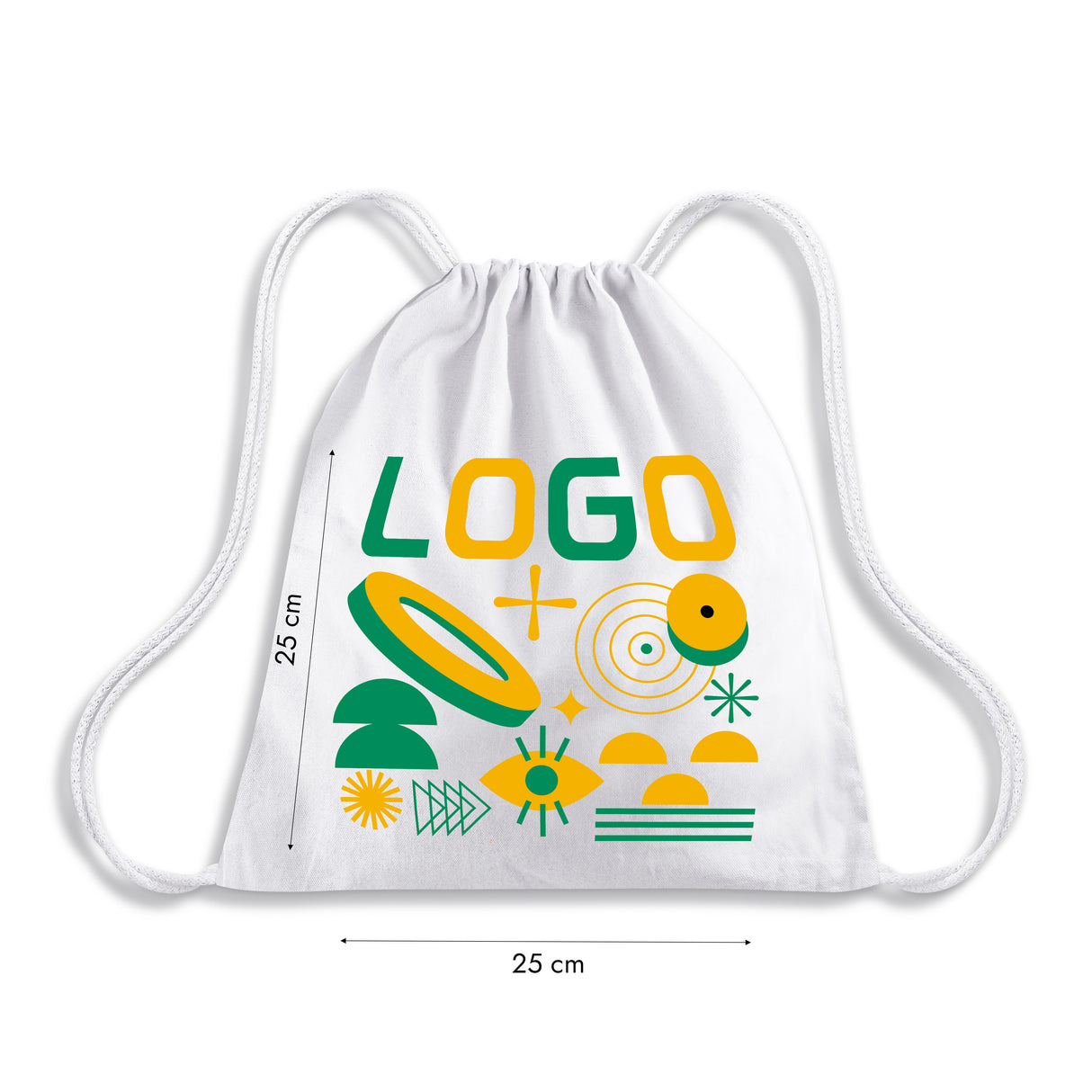 Plecak bawełniany z własnym nadrukiem 340x400mm 145g/m2 biały od 50szt.