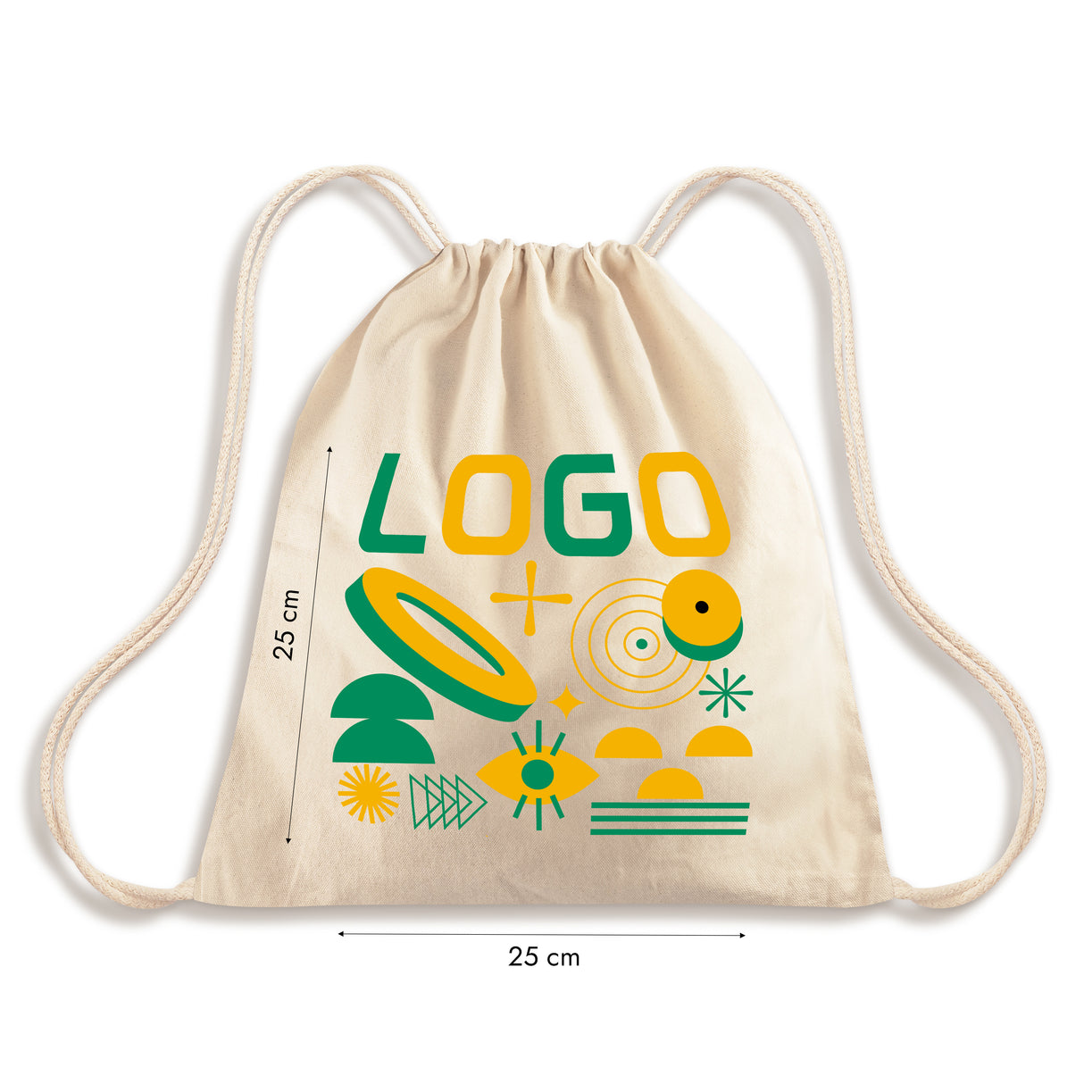 Plecak bawełniany z własnym nadrukiem 340x400mm 145g/m2 ecru od 50szt.