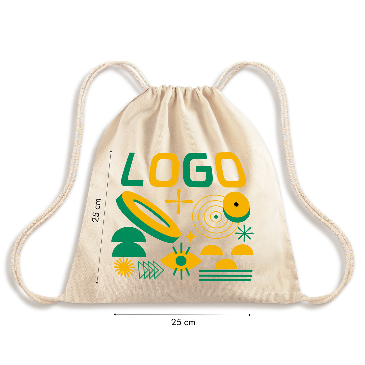 Plecak bawełniany z własnym nadrukiem 370x410mm 145g/m2 ecru od 50szt.