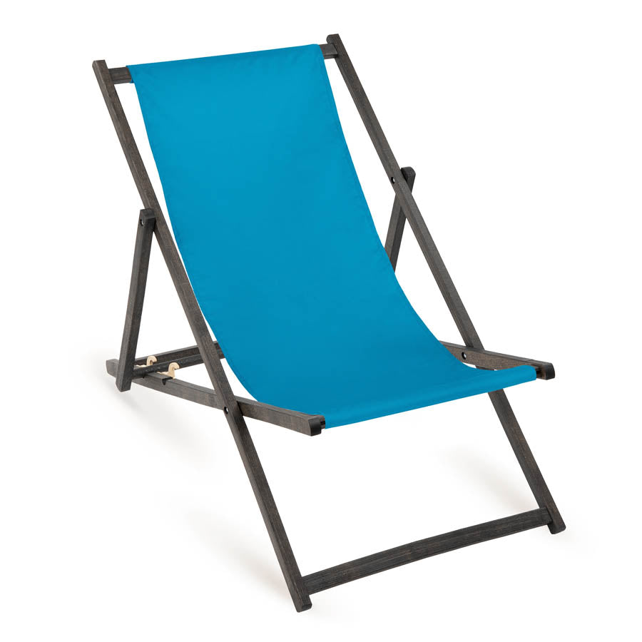 Leżak drewniany - RÓŻNE KOLORY - Czarny Stelaż Turkusowy