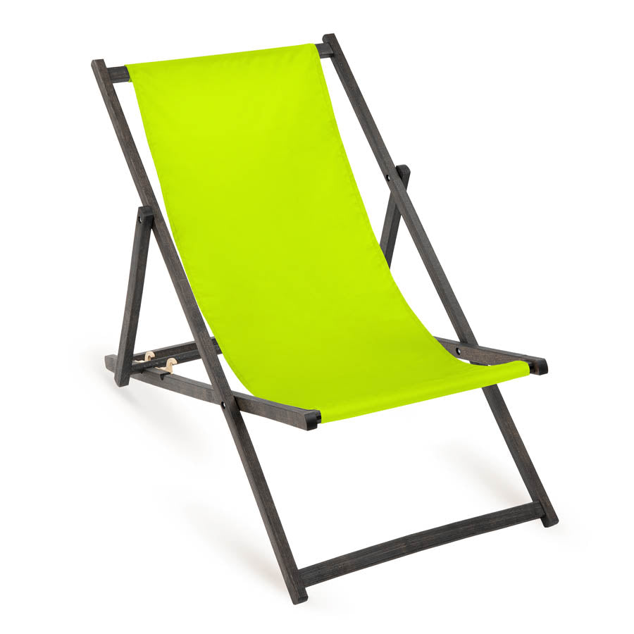 Leżak drewniany - RÓŻNE KOLORY - Czarny Stelaż Neon żółty