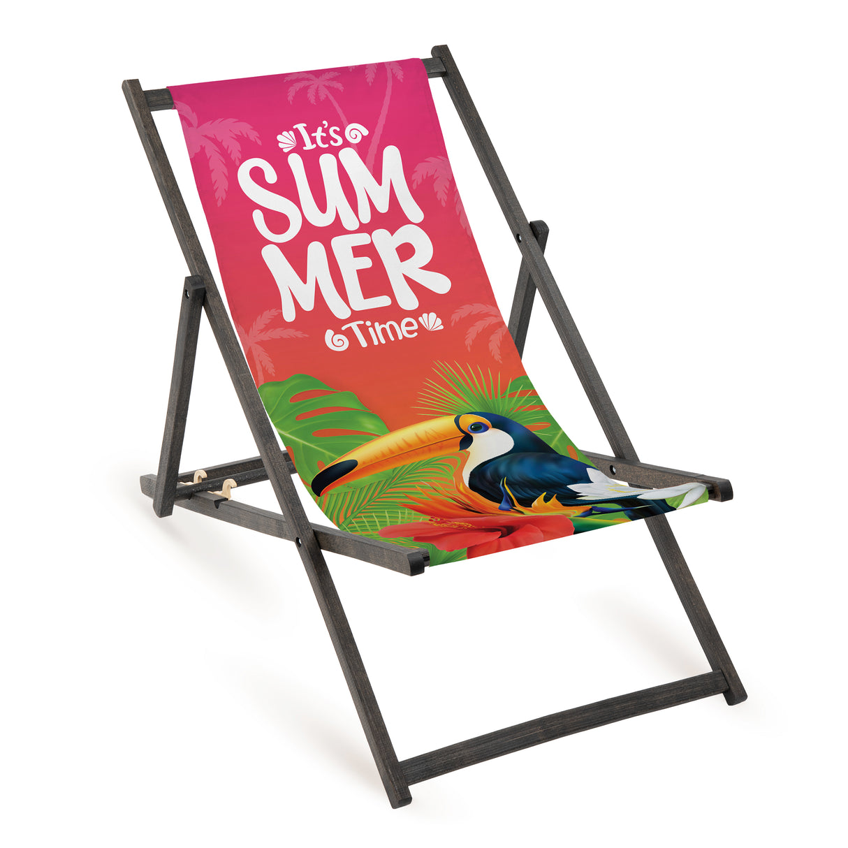 Leżak drewniany SUMMER TIME - Czarny Stelaż