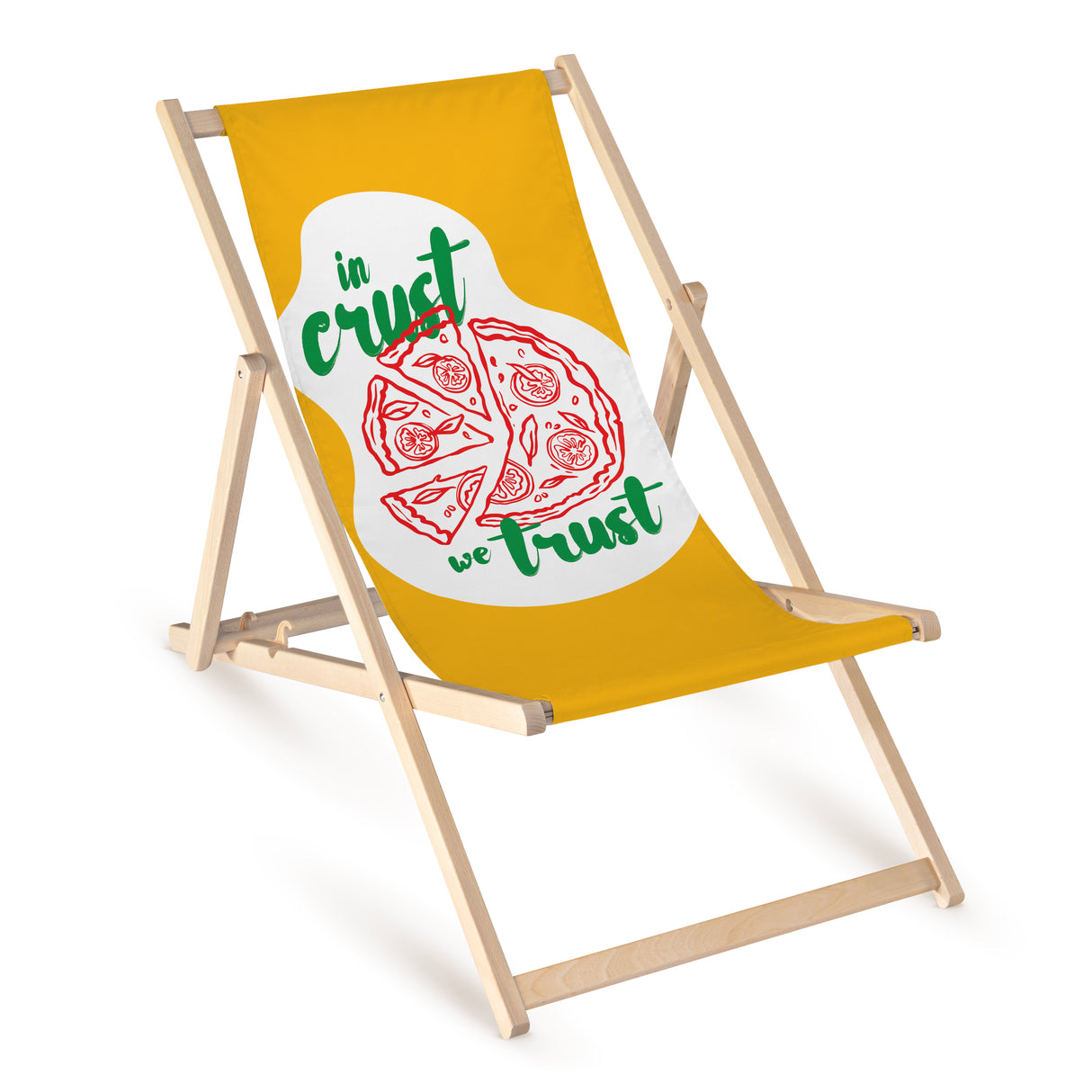 Leżak drewniany IN CRUST WE TRUST