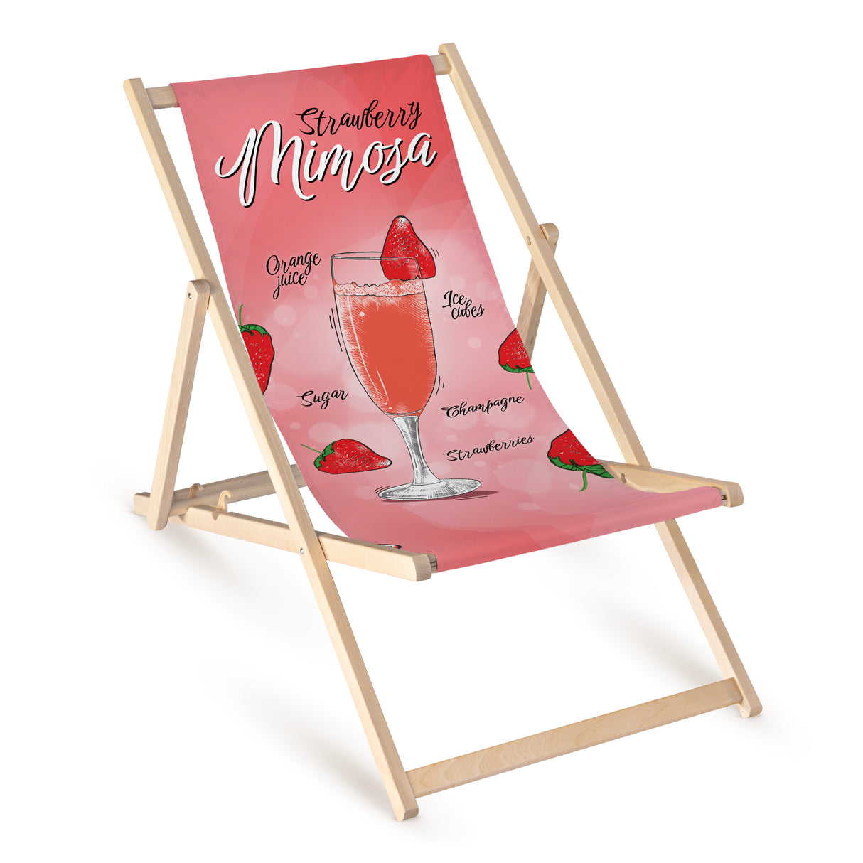 Leżak drewniany STRAWBERRY MIMOSA