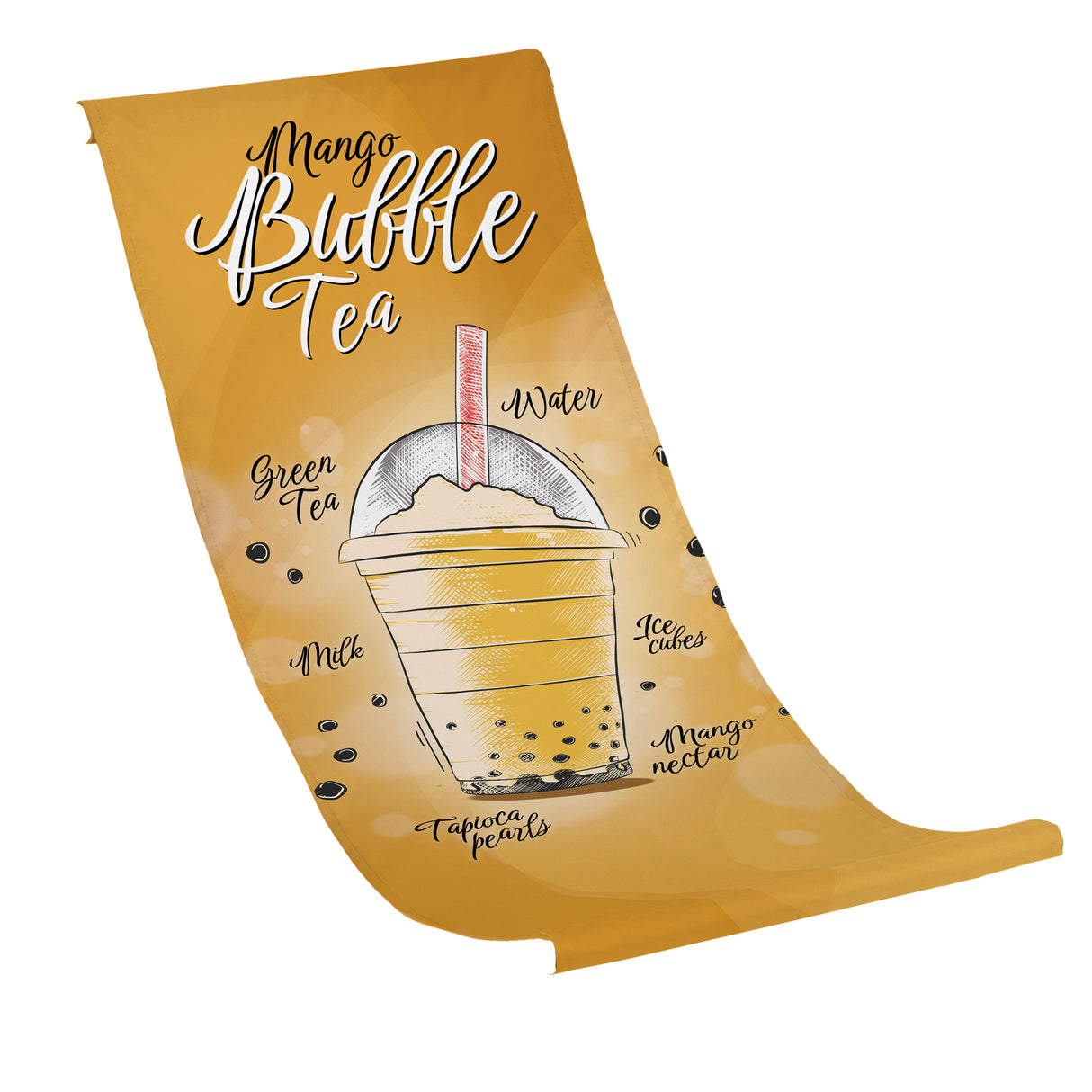 Płachta na Leżak MANGO BUBBLE TEA