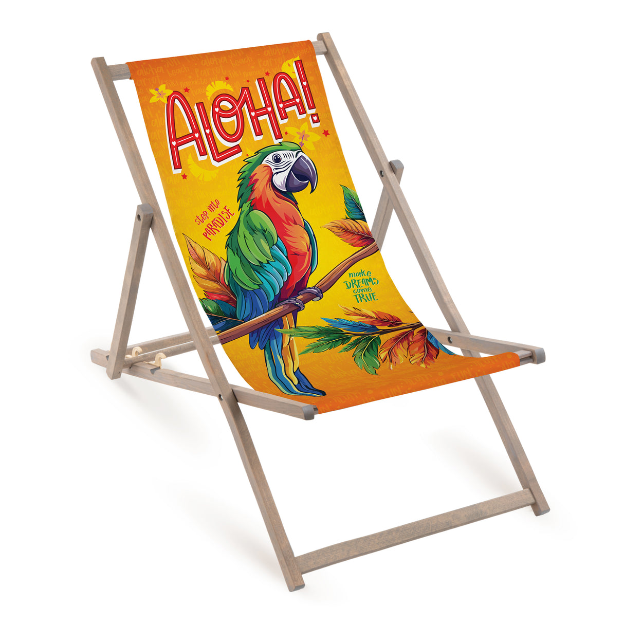 Leżak drewniany ALOHA - Szary Stelaż