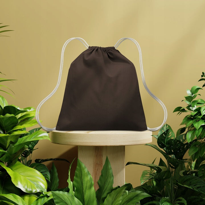 Plecak worek bawełniany Brązowy 340x400mm Sznurki: Ecru