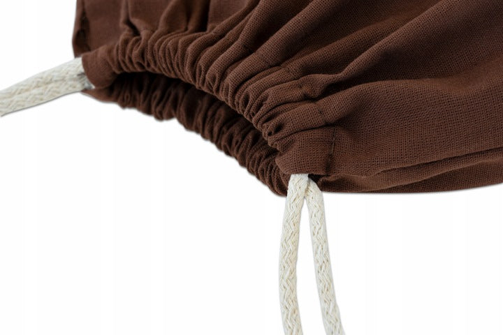 Plecak worek bawełniany Brązowy 340x400mm Sznurki: Ecru