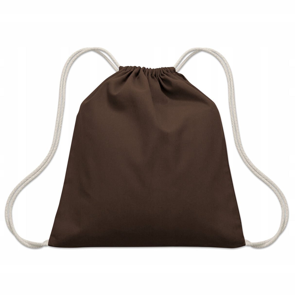 Plecak worek bawełniany Brązowy 340x400mm Sznurki: Ecru