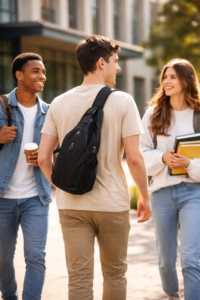 Czarna Torba Na Ramię Sling Bag