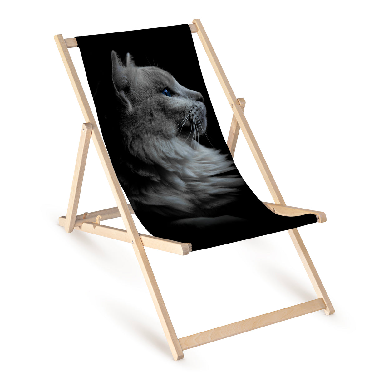 Leżak drewniany z nadrukiem KOT