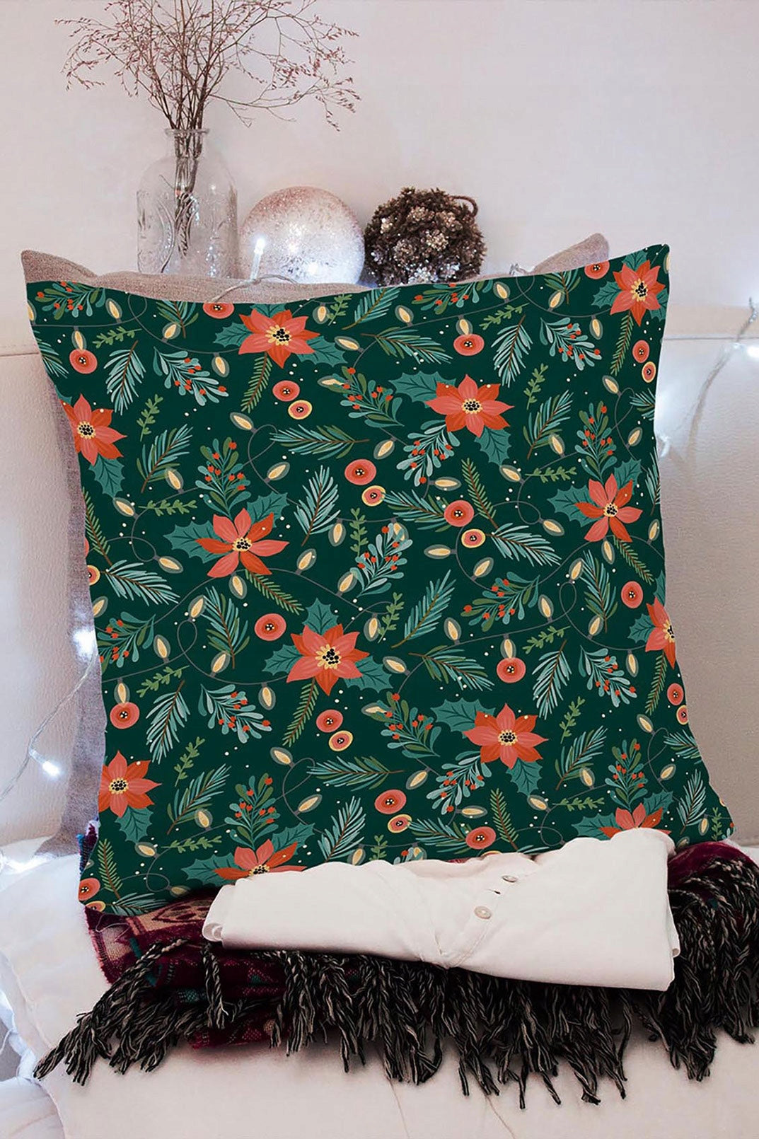 Poszewka Świąteczna dekoracyjna 40x40cm GWIAZDA BETLEJEMSKA