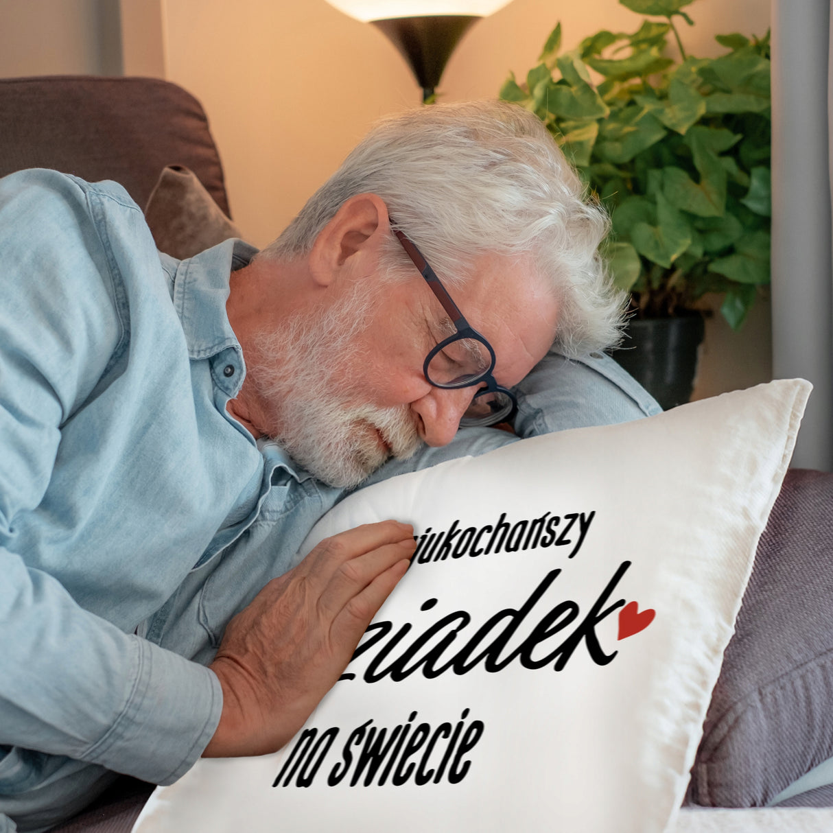 Poduszka na dzień Dziadka - Najukochańszy Dziadek Prezent na Dzień Dziadka