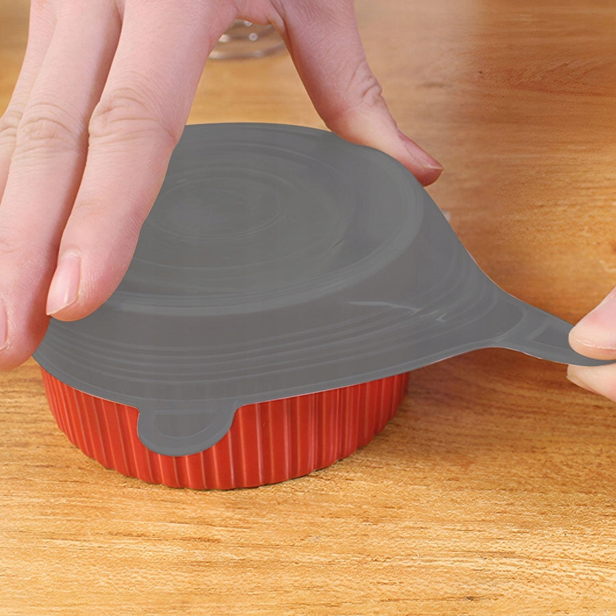 Silikonowe pokrywki UNIWERSALNE do żywności 6szt.