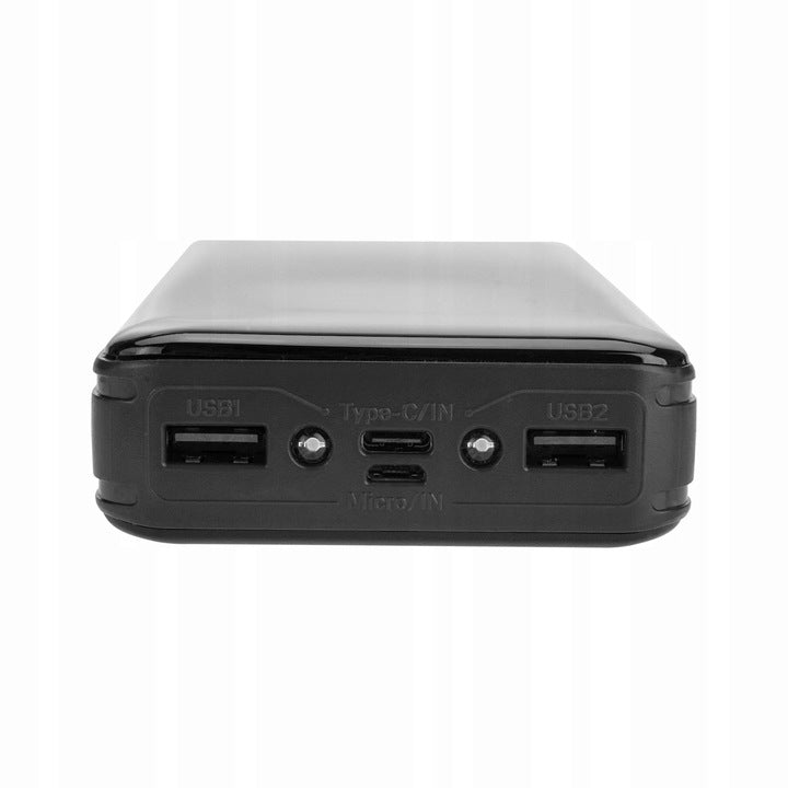PowerBank 20000mAh 2,1A + Latarka LED 2x USB micro+C