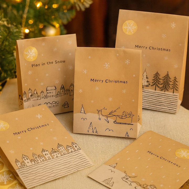 Papierowy kalendarz adwentowy 130x180mm z motywem zimowym