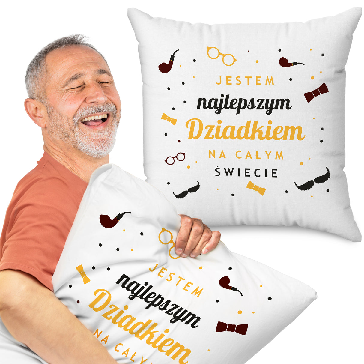 Poduszka na Dzień Dziadka - Jestem najlepszym dziadkiem na świecie Prezent na Dzień Dziadka