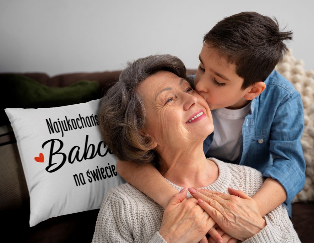 Poduszka na Dzień Babci - Najukochańsza babcia na świecie Prezent na Dzień Babci