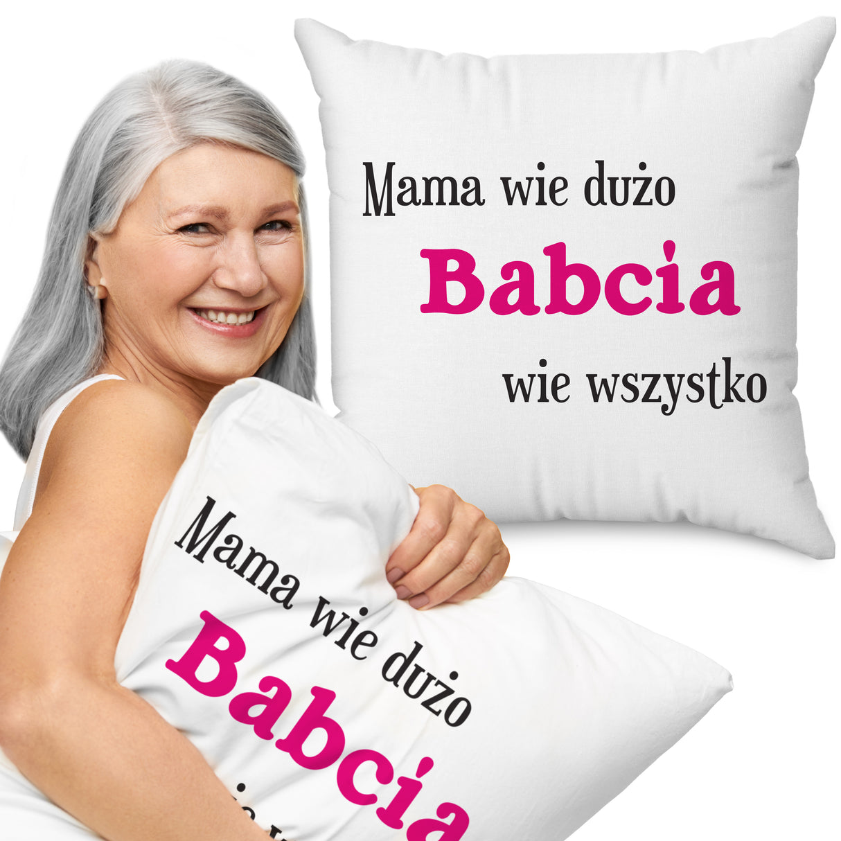 Poduszka Babcia wie Wszystko Prezent na Dzień Babci