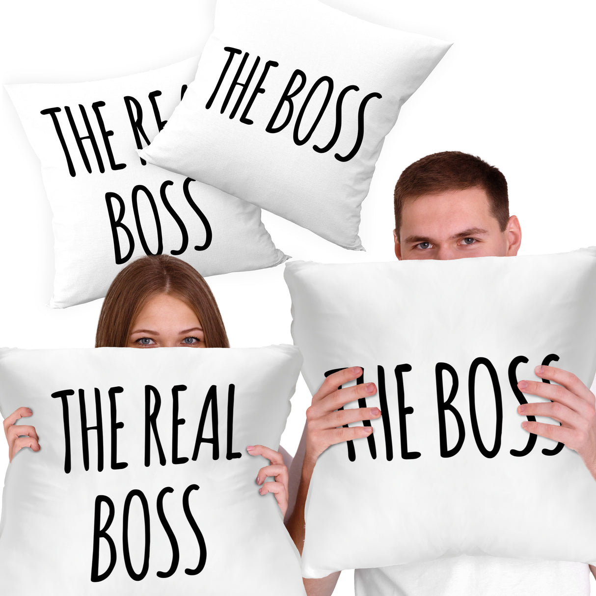 Prezent na walentynki poduszki THE BOSS THE REAL BOSS