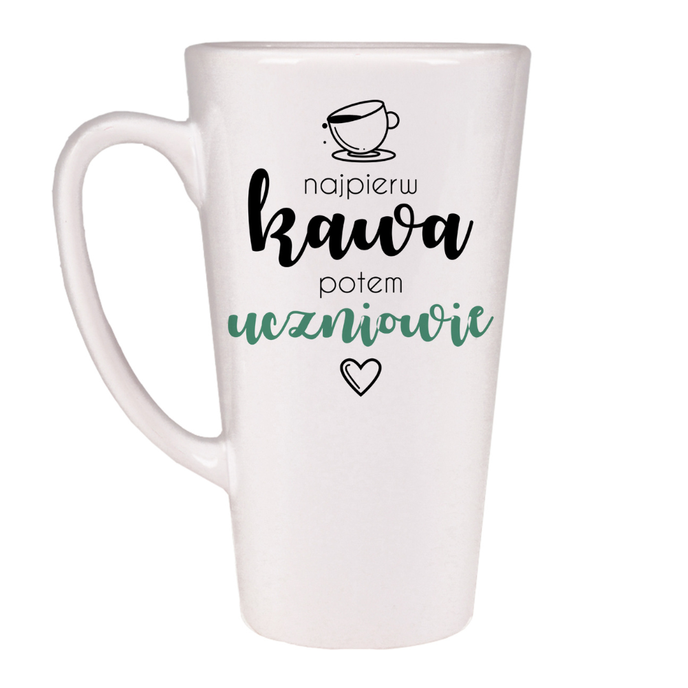 Prezent na dzień nauczyciela KUBEK LATTE NAJPIERW KAWA