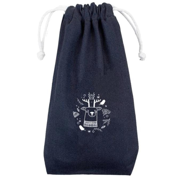 Woreczek bawełniany 18x34cm Szary Renifer