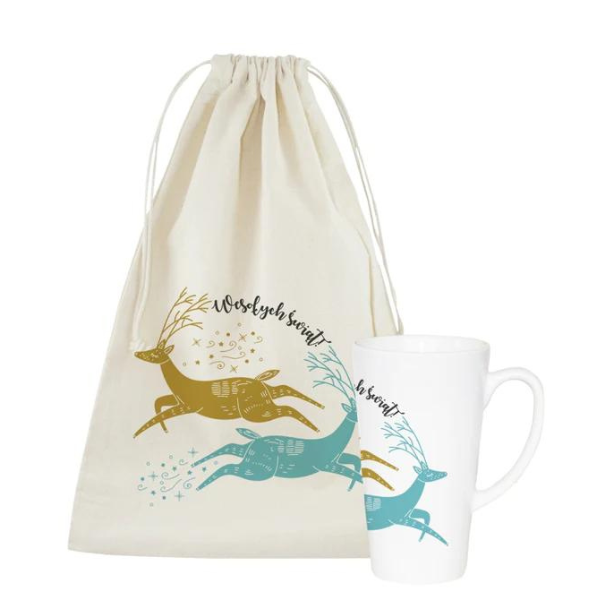 Zestaw świąteczny WOREK KUBEK wesołych świąt