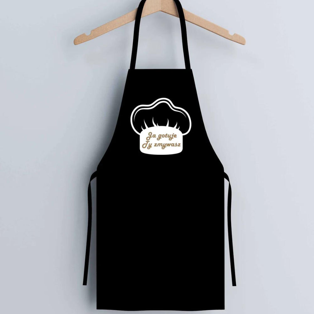 Fartuch kuchenny bawełniany JA GOTUJE TY ZMYWASZ