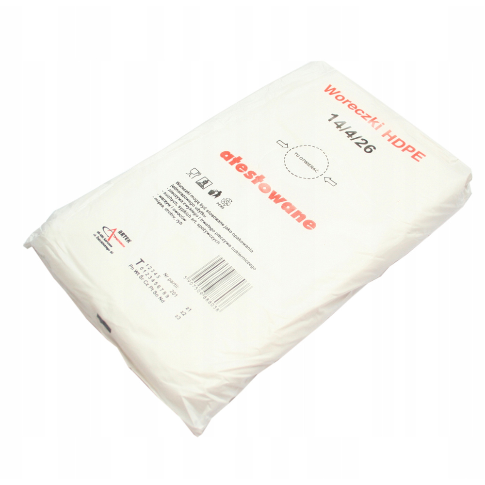 Woreczki torebki foliowe HDPE 14x26cm 700szt.