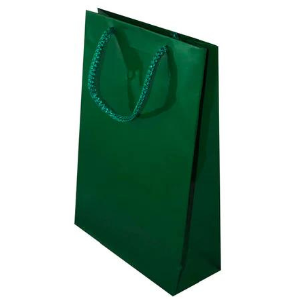 Torba laminowana z uchwytem sznurkowym 170x70x250mm Zielona