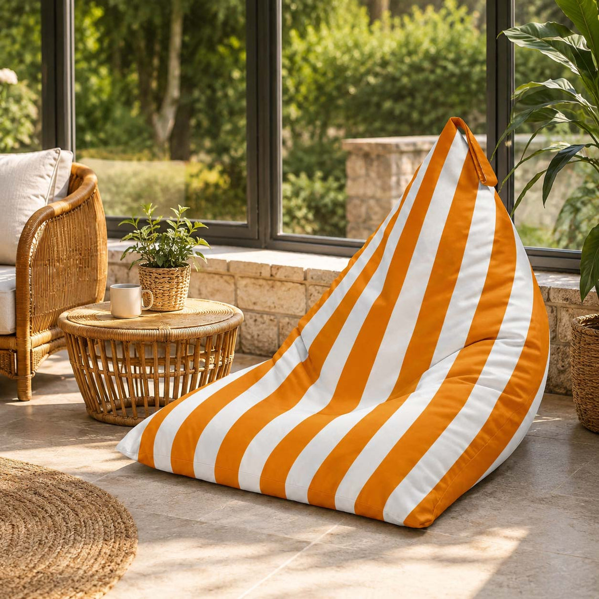 Pufa Pillow XL OXFORD Paski Kolorowe