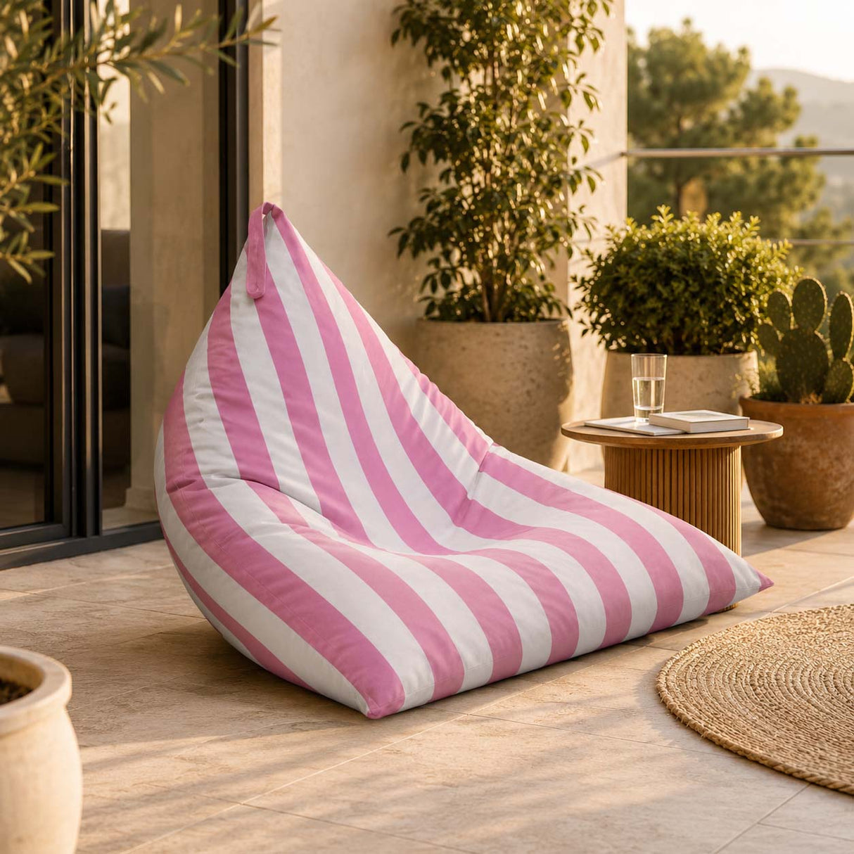 Pufa Pillow XL OXFORD Paski Kolorowe
