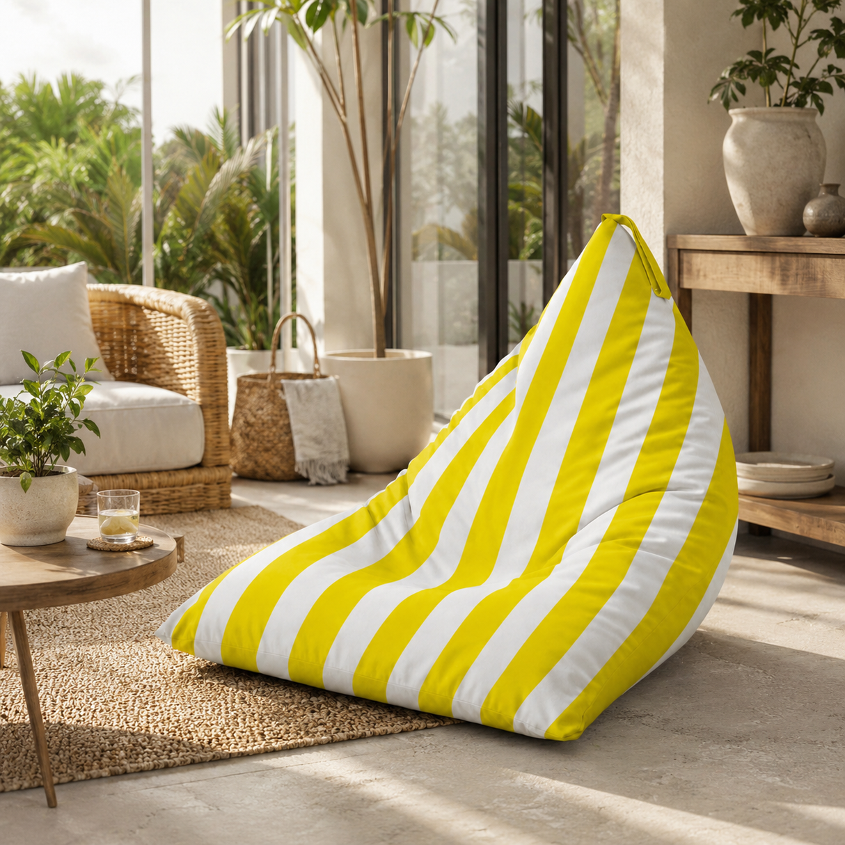 Pufa Pillow XL OXFORD Paski Kolorowe