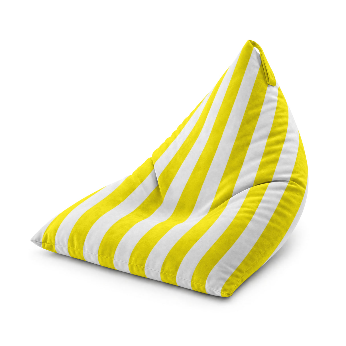 Pufa Pillow XL VELVET Paski Kolorowe Żółty