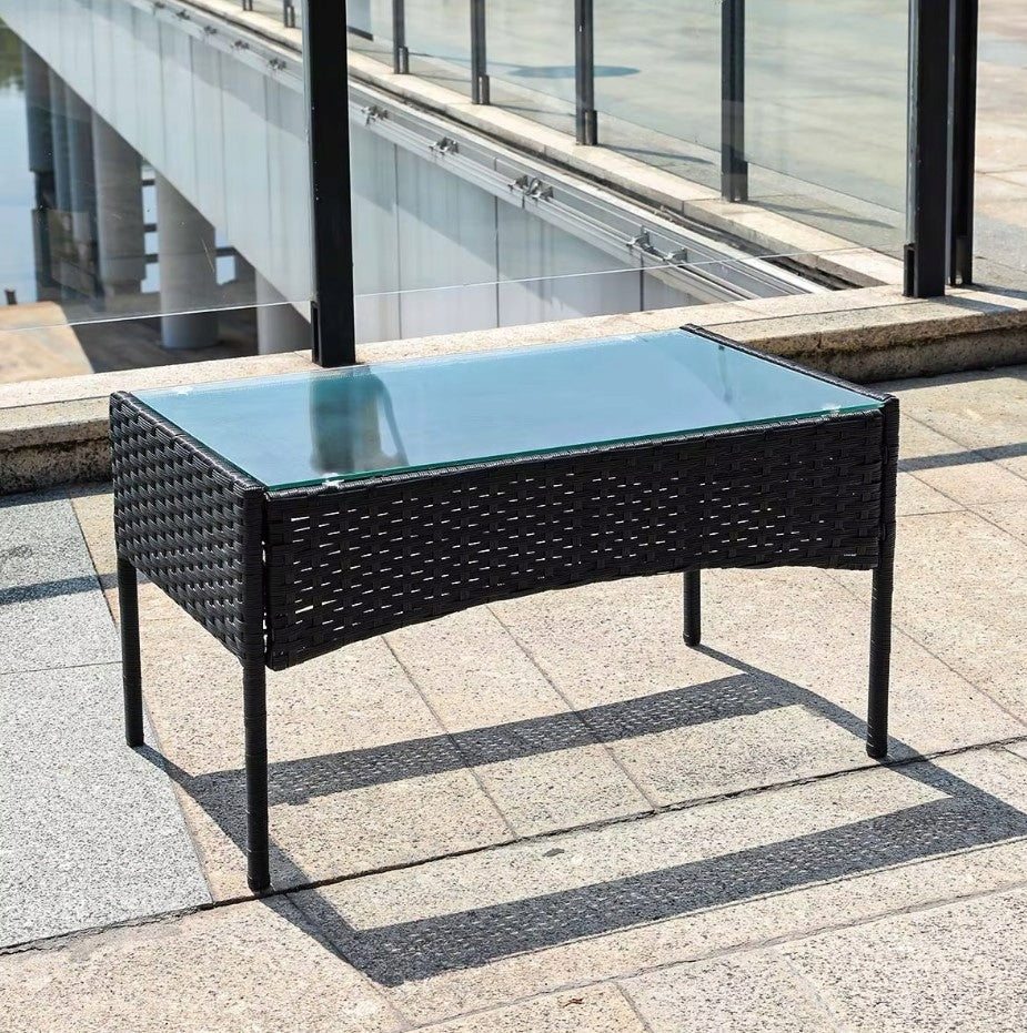 Rattanowe meble ogrodowe zestaw 4-osobowy + stół