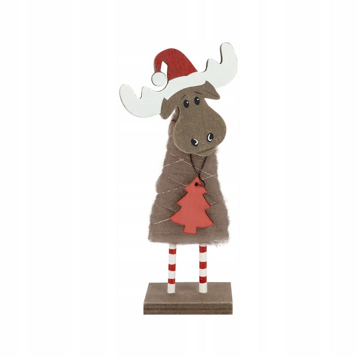 Figurka świąteczna RENIFER z drewna stojąca