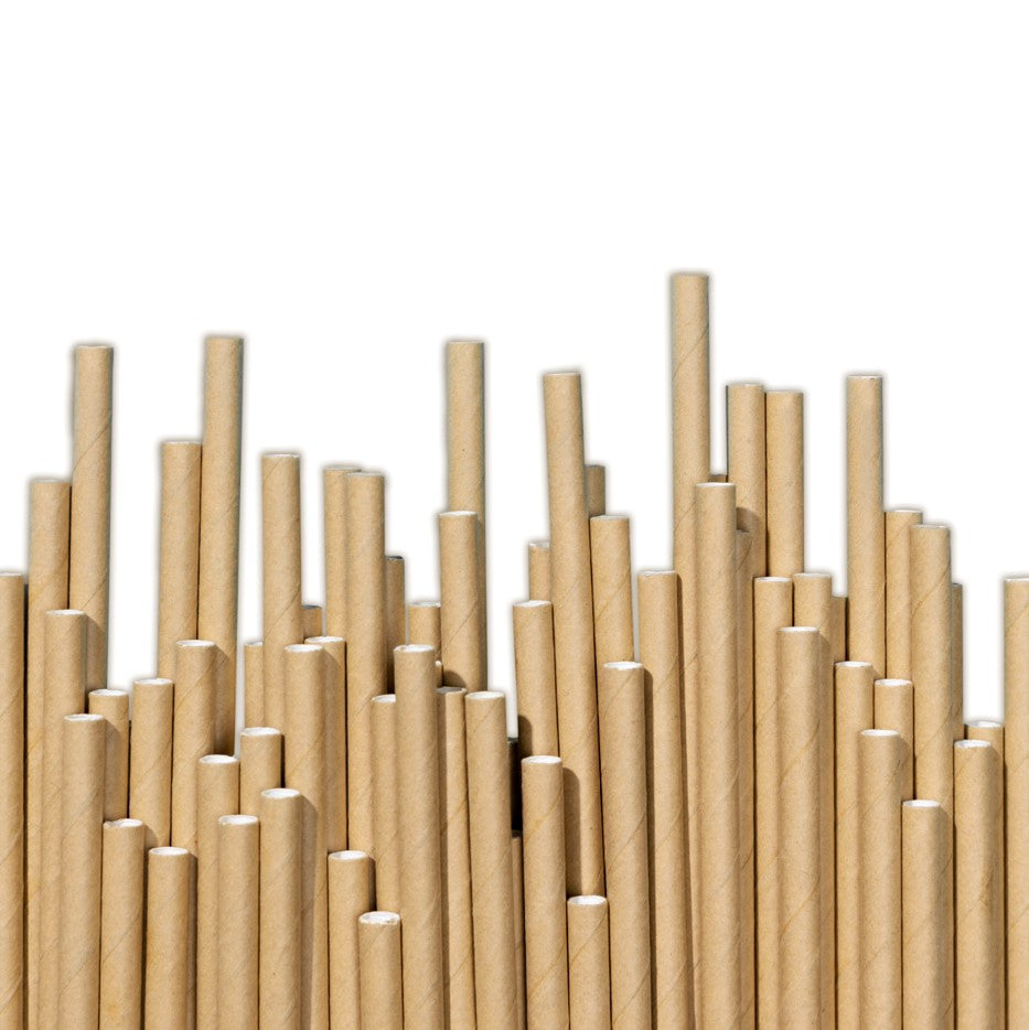 Słomki Papierowe Grube Brązowe 20cm 200 szt.