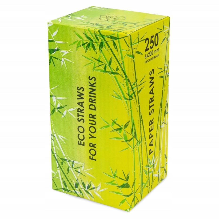 Słomki Papierowe Grube Brązowe 20cm 200 szt.