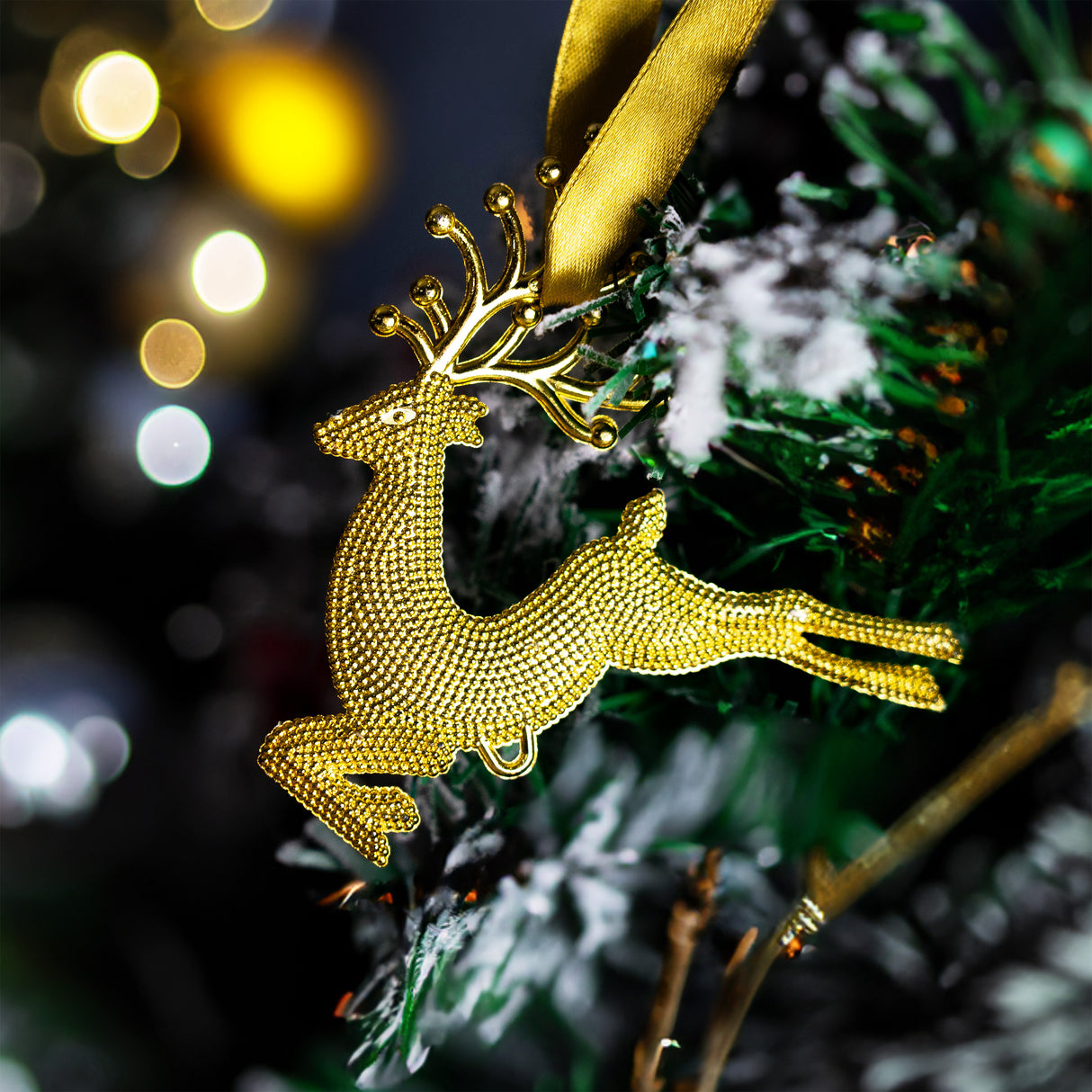 Dekoracyjny Renifer Złoty zawieszka ozdoba