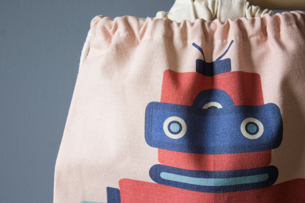 Plecak worek bawełniany Czerwony Robot