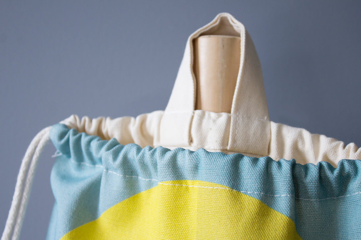 Plecak worek bawełniany z nadrukiem Robot Żółty