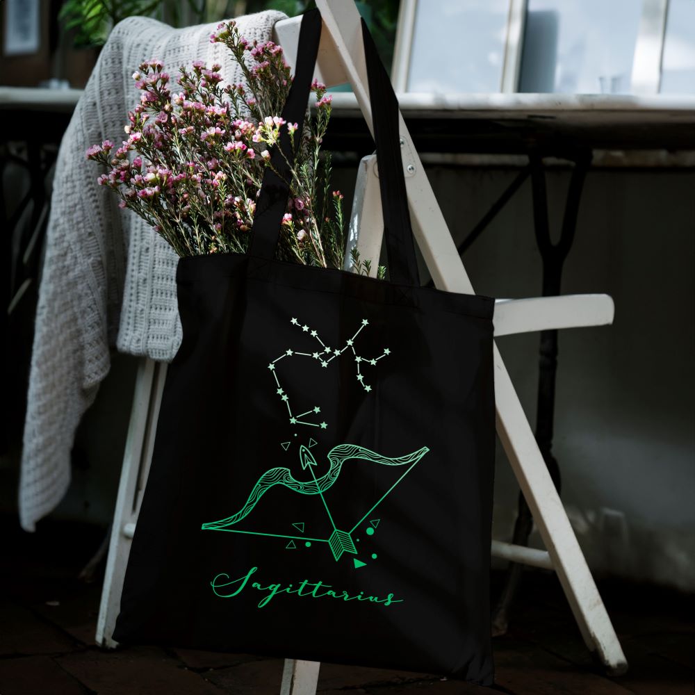 Corba bawełniana z nadrukiem Czarna STRZELEC