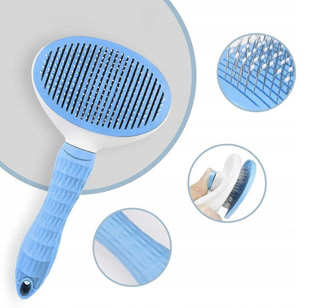 Szczotka do Sierści Samoczyszcząca Niebieska