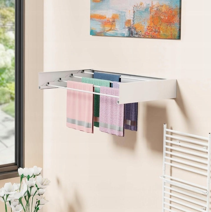 Składana Suszarka na Pranie Ścienna 80 cm