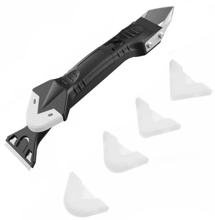 Skrobak do usuwania silikonu i fug + 5 wymiennych końcówek