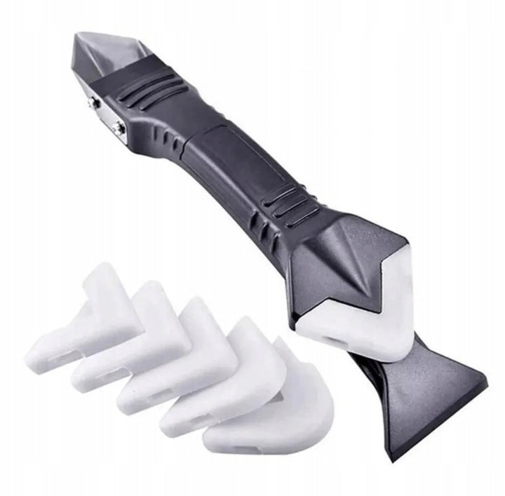 Skrobak do usuwania silikonu i fug + 5 wymiennych końcówek