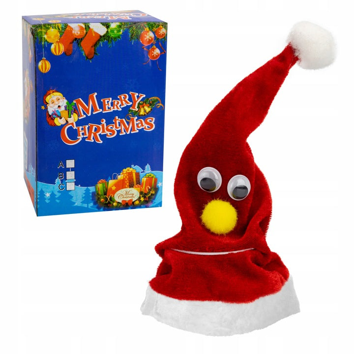 Śpiewająca czapka Świętego Mikołaja z grająca muzyką