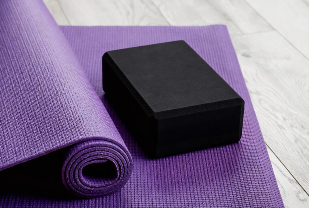Czarna kostka do jogi