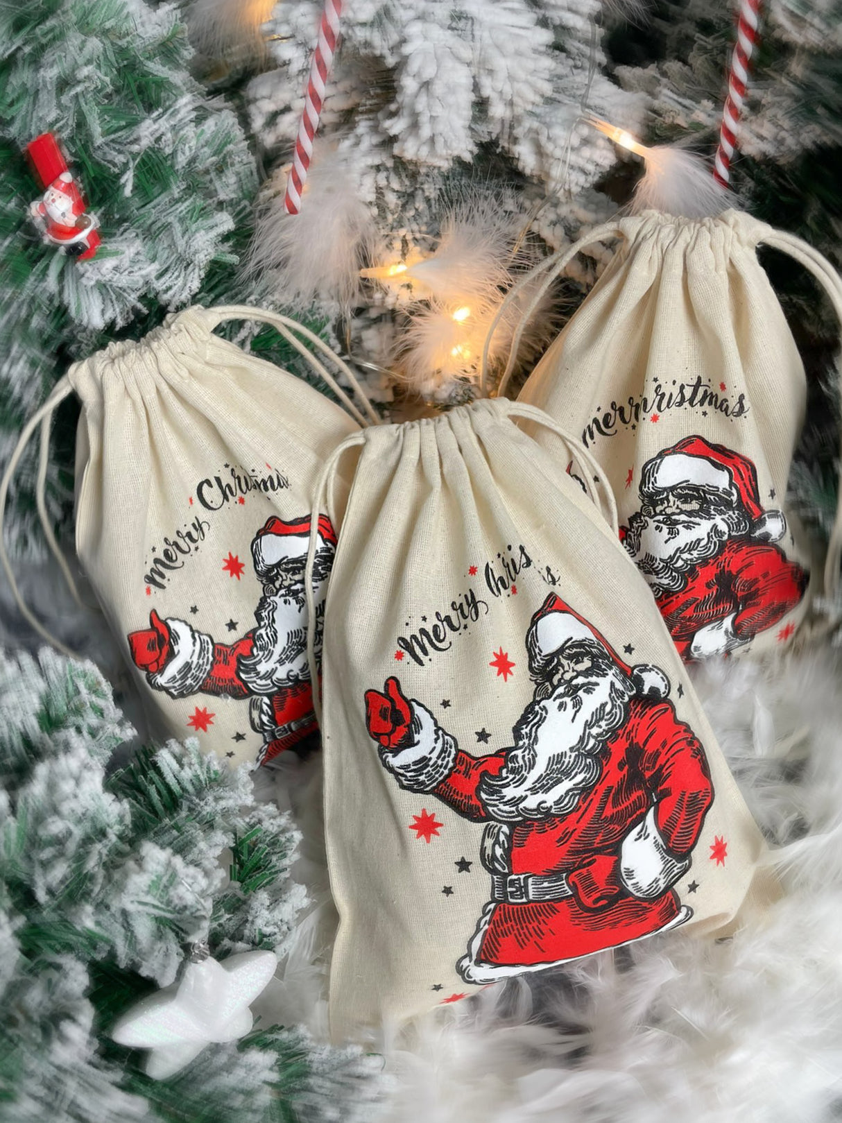 Worek świąteczny MIKOŁAJ 30x45cm